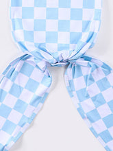Load image into Gallery viewer, Blue Checkered Baby Knotted Gown