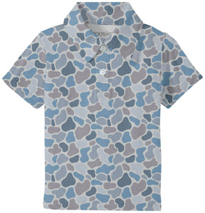 Watercolor Camo SS Polo Shirt