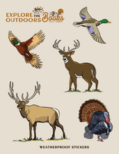 Load image into Gallery viewer, Hunting I Weatherproof Sticker Sheet