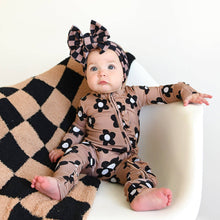 Load image into Gallery viewer, Coco RUFFLE ZIP Bamboo One Piece Flowers Baby Clothing