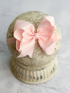 Oversize Bow Satin Headband