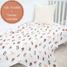 Load image into Gallery viewer, Adorable Dog Print Baby Swaddle Blanket
