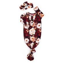 Load image into Gallery viewer, Maya GOWN Bamboo Floral Baby Newborn Clothing