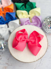 Load image into Gallery viewer, Classic Scalloped Bows - Alligator Clip - 4.5&quot;
