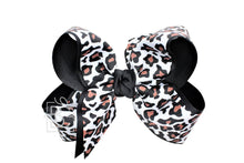 Load image into Gallery viewer, LAYERED LEOPARD BOW ON CLIP