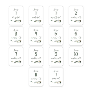 Baby's 1st Year Swaddle & Milestone Cards - Love