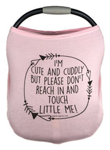 Load image into Gallery viewer, Pink No Touching Baby Car Seat Cover