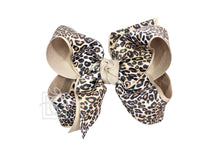 Load image into Gallery viewer, LAYERED LEOPARD BOW ON CLIP