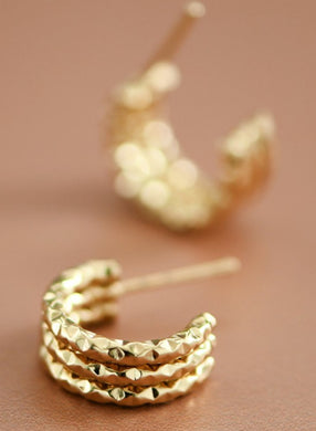 Gold Detailed Hoops
