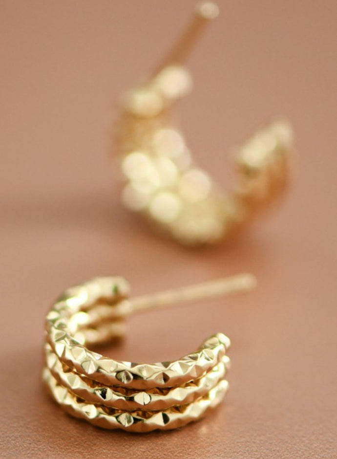 Gold Detailed Hoops