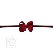 Load image into Gallery viewer, 1/4&quot; NYLON PANTYHOSE HEADBAND W/SIGNATURE GROSGRAIN BOW