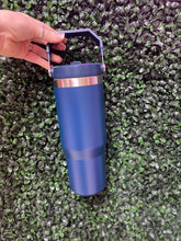 Load image into Gallery viewer, Flip Straw Tumbler- Light Navy