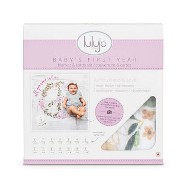 Baby's 1st Year Swaddle & Milestone Cards - Love