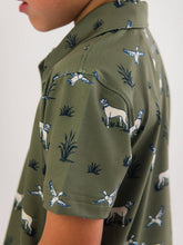Load image into Gallery viewer, Boys Pond Pups Hunting Dog Knit Short Sleeve Performance Polo