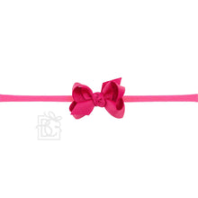 Load image into Gallery viewer, 1/4&quot; NYLON PANTYHOSE HEADBAND W/SIGNATURE GROSGRAIN BOW