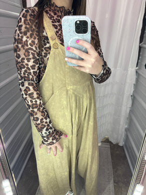 Leopard Print Mesh Top