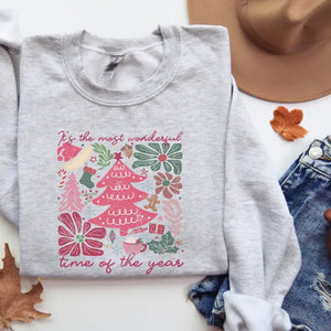 Boho Floral Christmas Sweatshirt