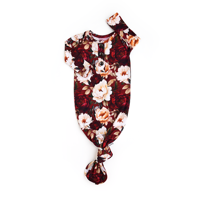 Maya GOWN Bamboo Floral Baby Newborn Clothing