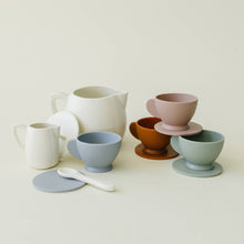 Load image into Gallery viewer, Cream Multi Mix Silicone Tea Play Set