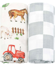 Load image into Gallery viewer, Checkered Muslin Swaddle