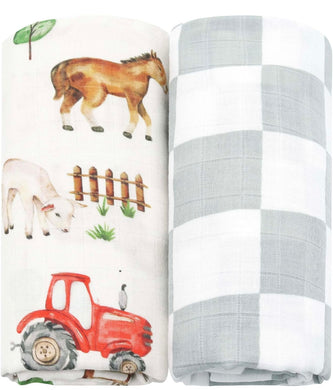 Checkered Muslin Swaddle