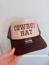 Load image into Gallery viewer, Brown Cowboy Hat Trucker Hat-Embroidery