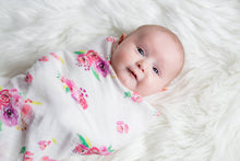 Load image into Gallery viewer, Deluxe Bamboo Swaddle - Posies