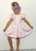 Load image into Gallery viewer, Bubblegum Floret Girls Dress