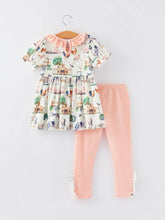 Load image into Gallery viewer, Farm Chicken Horse Print Girls Outfits Set
