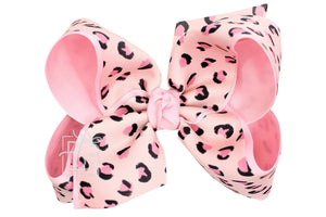LAYERED LEOPARD BOW ON CLIP