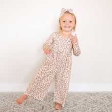 Load image into Gallery viewer, Amari Leopard WIDE LEG ROMPER Bamboo Kids Clothing Outfit