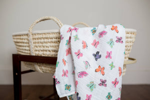 Classic Muslin Swaddle - Butterflies