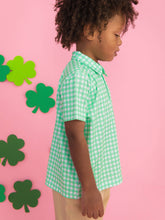 Load image into Gallery viewer, Boys Classic Spring Bud Gingham Knit Short Sleeve Performance Polo