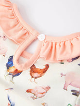 Load image into Gallery viewer, Farm Chicken Horse Print Girls Outfits Set