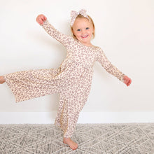 Load image into Gallery viewer, Amari Leopard WIDE LEG ROMPER Bamboo Kids Clothing Outfit