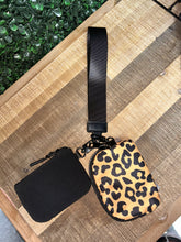 Load image into Gallery viewer, Dual Pouch Wristlet Keychain Wallet