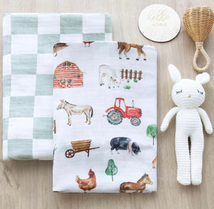 Checkered Muslin Swaddle