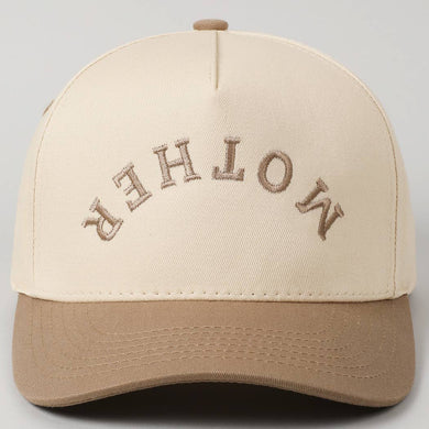 MOTHER Upside Down Lettering Embroidery Cap