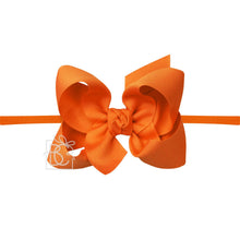 Load image into Gallery viewer, 1/4&quot; NYLON PANTYHOSE HEADBAND W/SIGNATURE GROSGRAIN BOW
