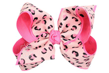 Load image into Gallery viewer, LAYERED LEOPARD BOW ON CLIP