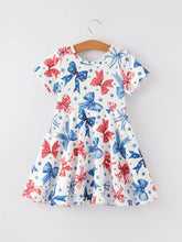 Load image into Gallery viewer, 4th Of July Bow Star Girls Dress