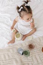 Load image into Gallery viewer, Cream Multi Mix Silicone Tea Play Set