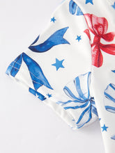Load image into Gallery viewer, 4th Of July Bow Star Girls Dress