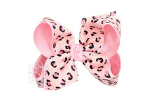 Load image into Gallery viewer, LAYERED LEOPARD BOW ON CLIP