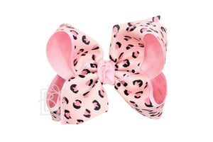 LAYERED LEOPARD BOW ON CLIP