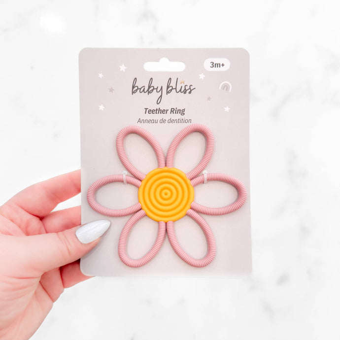 Teether Flower Ring - Pink