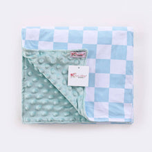 Load image into Gallery viewer, Blue Checkered Blanket