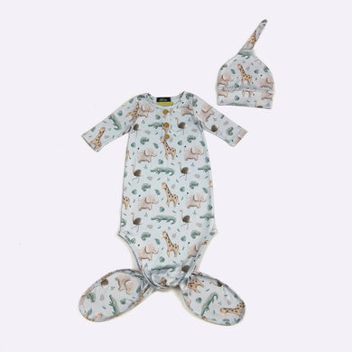 Zoological Baby Knotted Gown