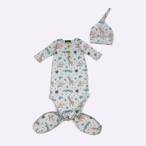 Zoological Baby Knotted Gown