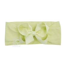 Load image into Gallery viewer, WIDE PANTYHOSE HEADBAND W/CLASSIC GROSGRAIN BOW